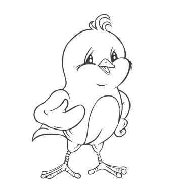 Black and white yellow chicken vector Black and white yellow chicken vector