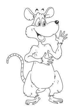 Fare çizgi film illüstrasyon