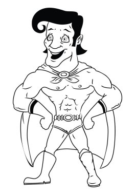 Siyah ve beyaz süper kahraman