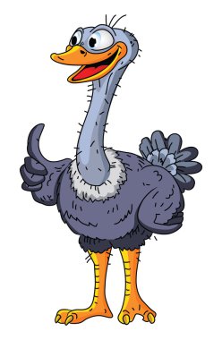 Devekuşu karikatür