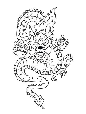 ejderha vektör çizim