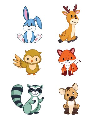 Sevimli hayvan Safari bebek Set