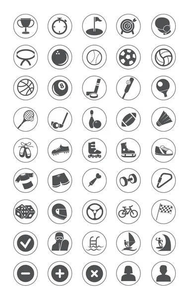 Iconos deportivos — Archivo Imágenes Vectoriales