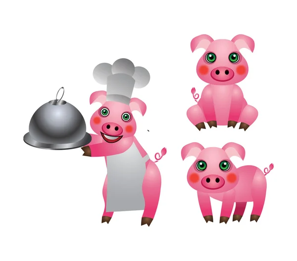 Schweinevektorillustration — Stockvektor