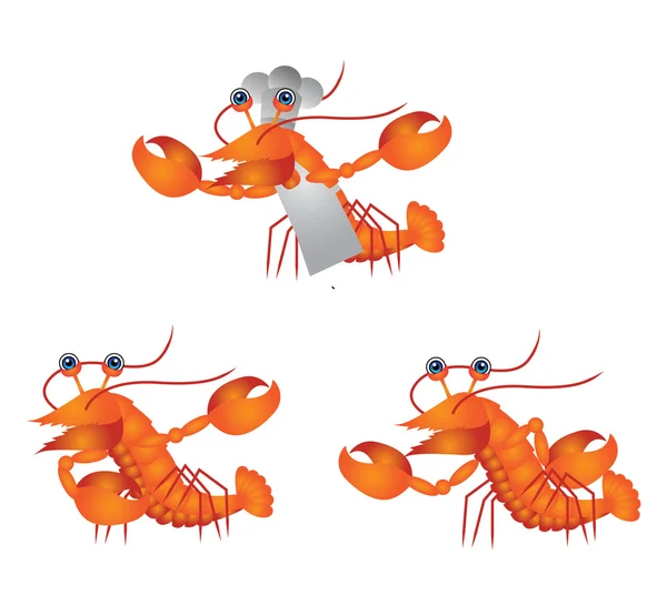 Shrimps Vector Illustration — Stock Vector