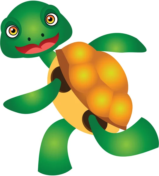 Turtle Cartoon Vector Illustration — Stock Vector