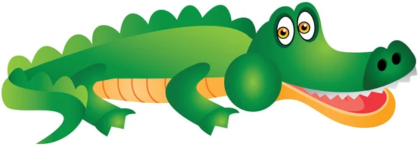 Crocodile Cartoon Vector Illustration — Stock Vector