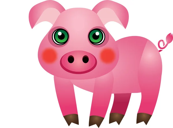Pig Vector Cartoon Illustration — Stock Vector