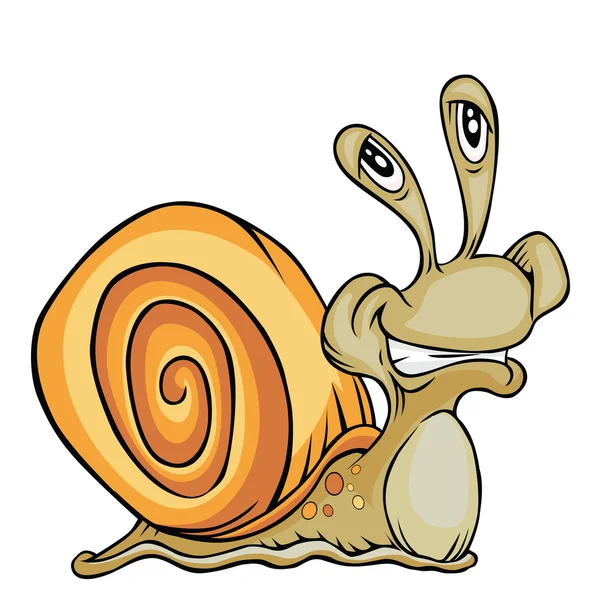 Caracol dibujos animados — Vector de stock