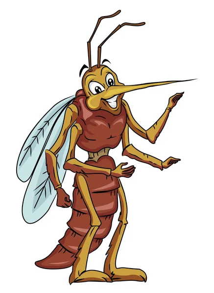 Karikatur einer Mücke — Stockvektor
