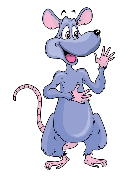 Ilustración de dibujos animados de ratas — Vector de stock