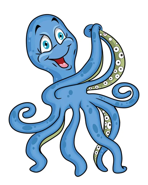 Kreslený obrázek chobotnice — Stockový vektor