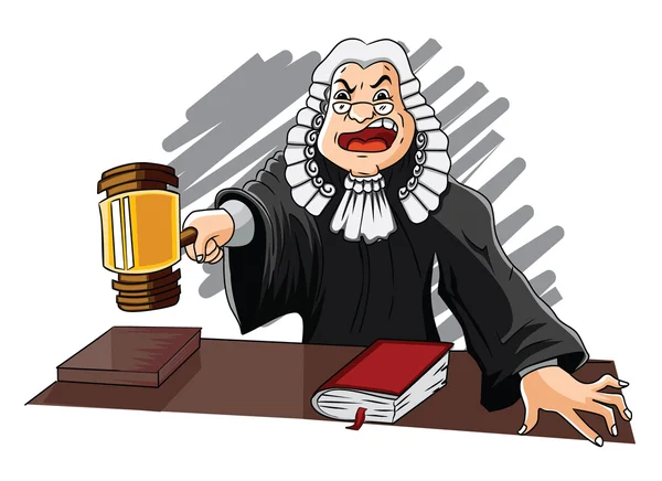 Judge Vector Illustration — Stock Vector