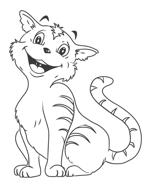 Ilustración de dibujos animados gato — Vector de stock
