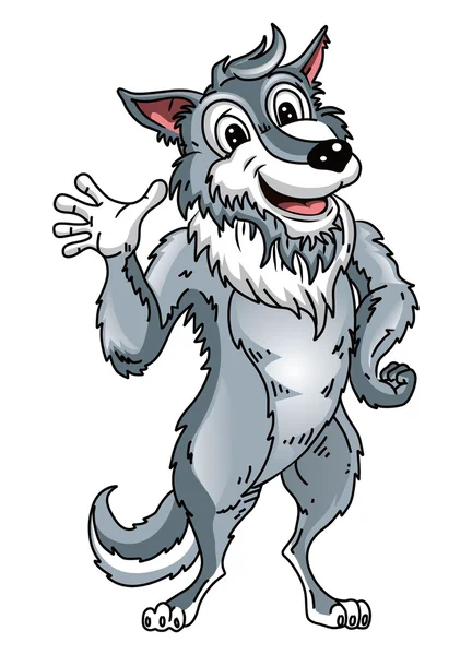 Wolf cartoon — Stockvector