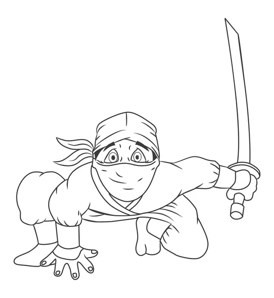 Ninja cartoon — Stock vektor