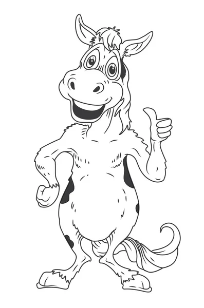 Caricature cheval — Image vectorielle