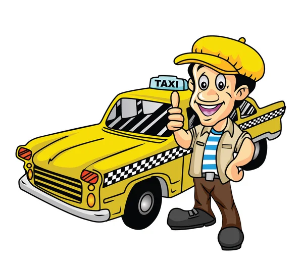 Taxi Conductor — Archivo Imágenes Vectoriales