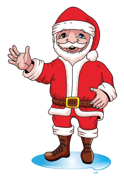 Père Noël sur fond blanc . — Image vectorielle
