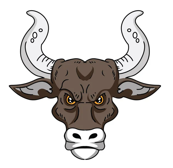 Cabeza de un toro — Vector de stock