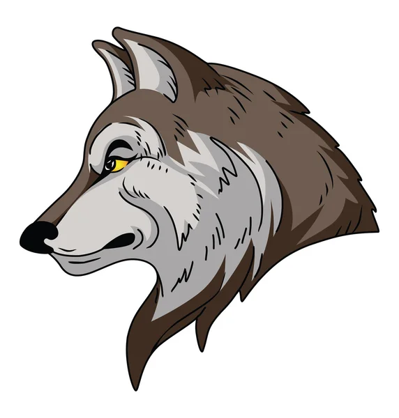 Wolf's hoofd — Stockvector
