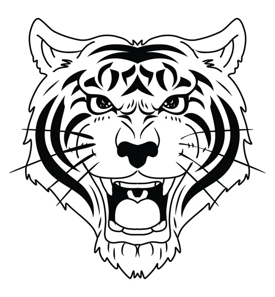 Tiger Head — Stock Vector