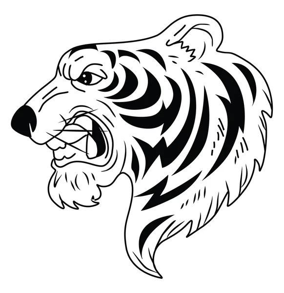 Cabeza de tigre — Vector de stock