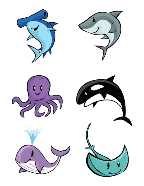 Baby Sea Animal Collection — Stock Vector