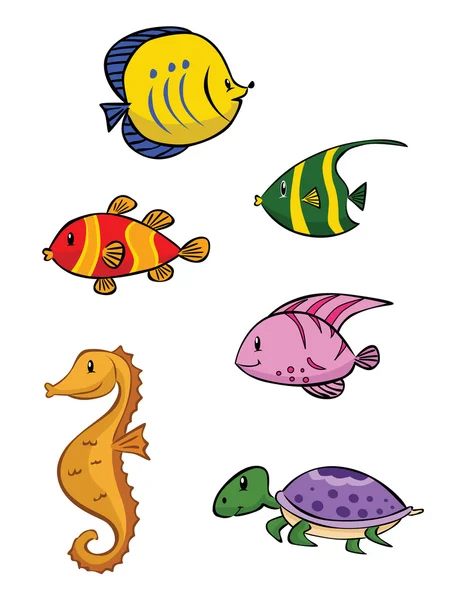 Baby Sea Animal Collection — Stock Vector