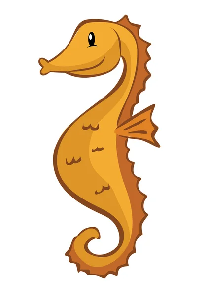 Sea Horse Cartoon — Stock Vector