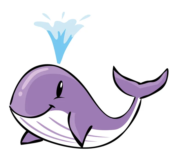 Whale Cartoon — Stock Vector