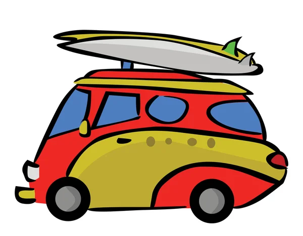 Tour Trip Car Cartoon — Vector de stoc