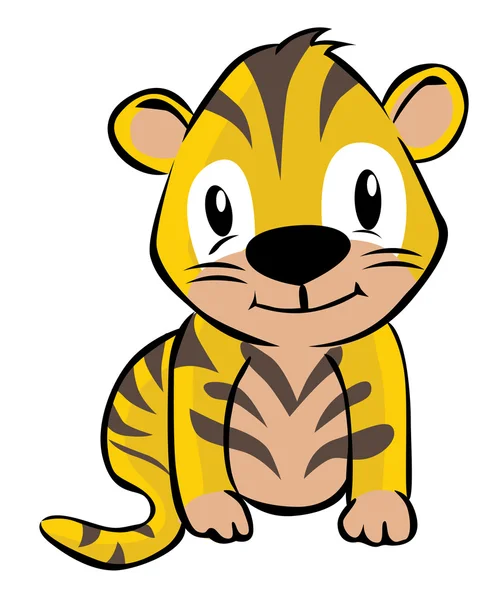 Dessin animé Tigre — Image vectorielle