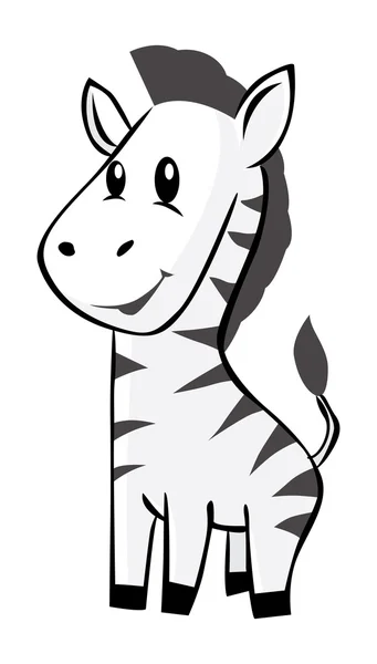 Zebra karikatür — Stok Vektör