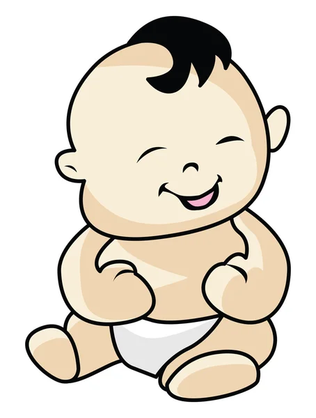 簡単な面白い赤ちゃん幸せ — ストックベクタ