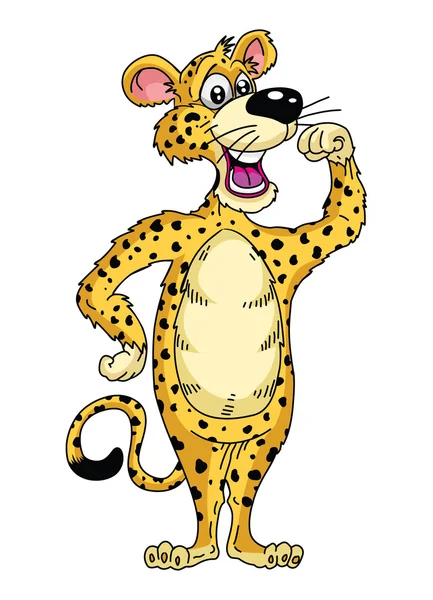 Cheetah cartoon — Stockvector