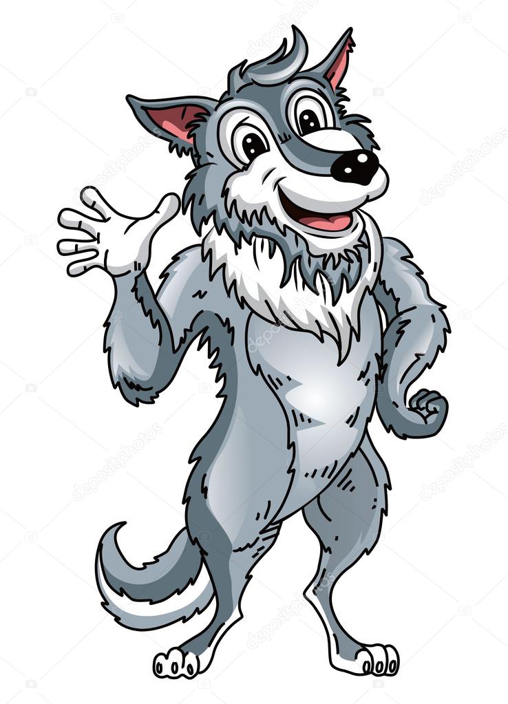 Personagem de desenho animado wolf