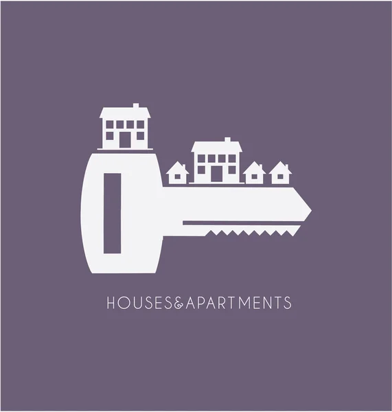 Houses and Apartments Symbol — Stock Vector