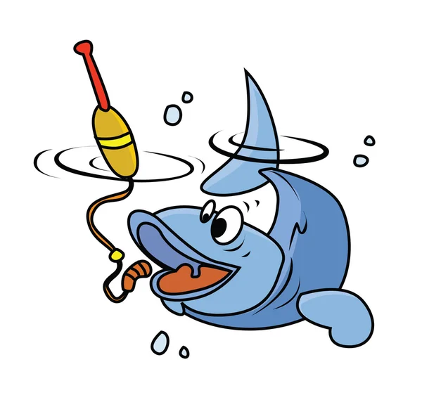 Pesca Peces — Vector de stock