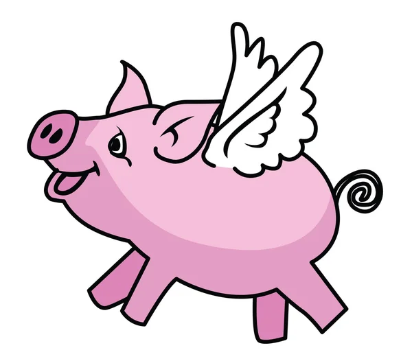 Flying Pig — Stock Vector