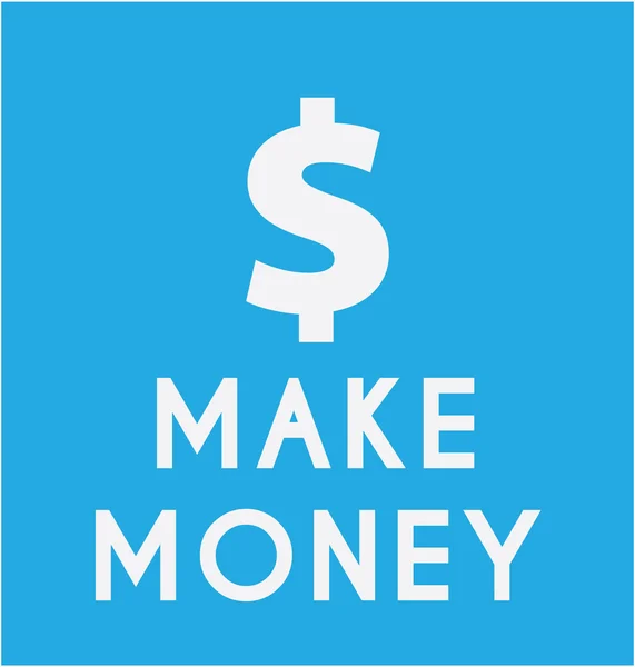 Make Money Label — Stock Vector