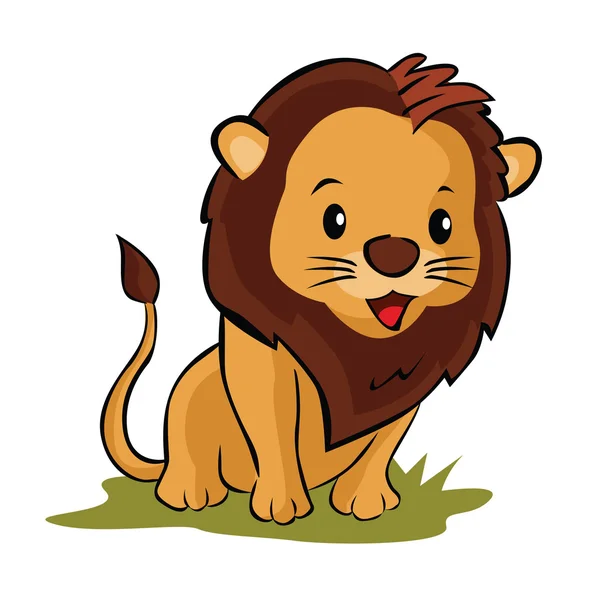 León de dibujos animados — Vector de stock