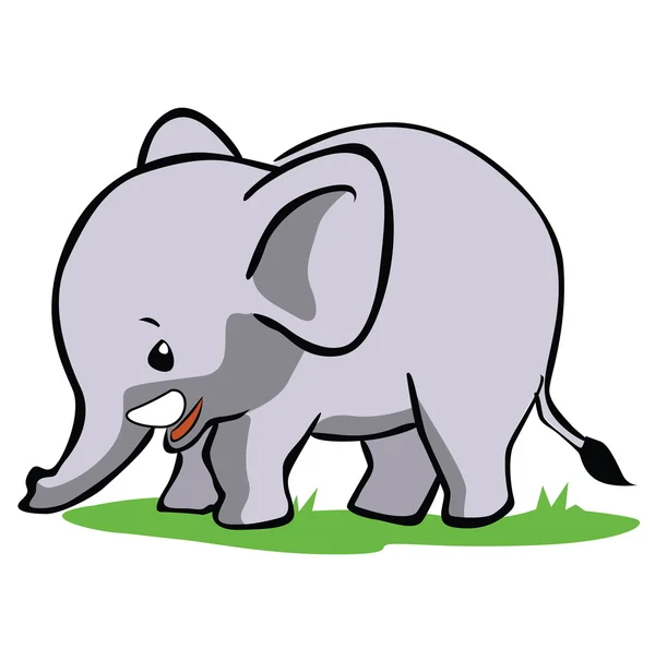 Dibujos animados elefante — Vector de stock