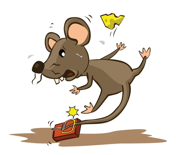 Trampa de ratón — Vector de stock