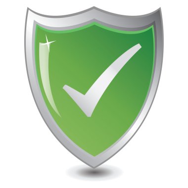 Green shield : Trusted Save concept. clipart