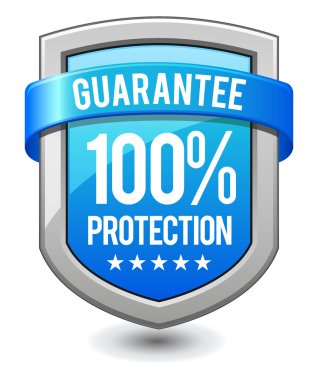 Blue shield Guarantee protection clipart