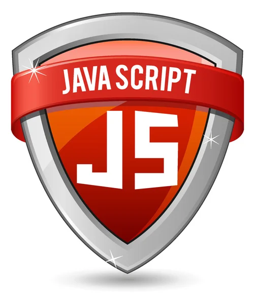 Rode schild JavaScript — Stockvector