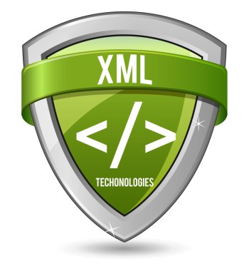 Green shield XML clipart