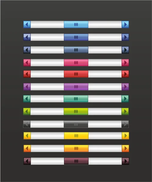 Mix renk kaydırma çubukları — Stok Vektör