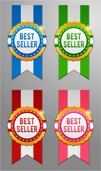 Best seller labels set — Stock Vector